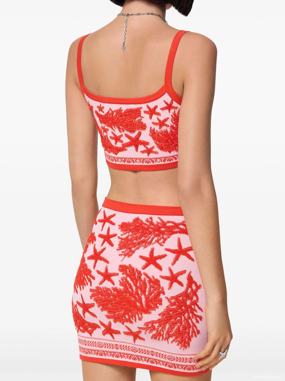 Cheap Sea knitted Barocco crop top Women Versace 0703